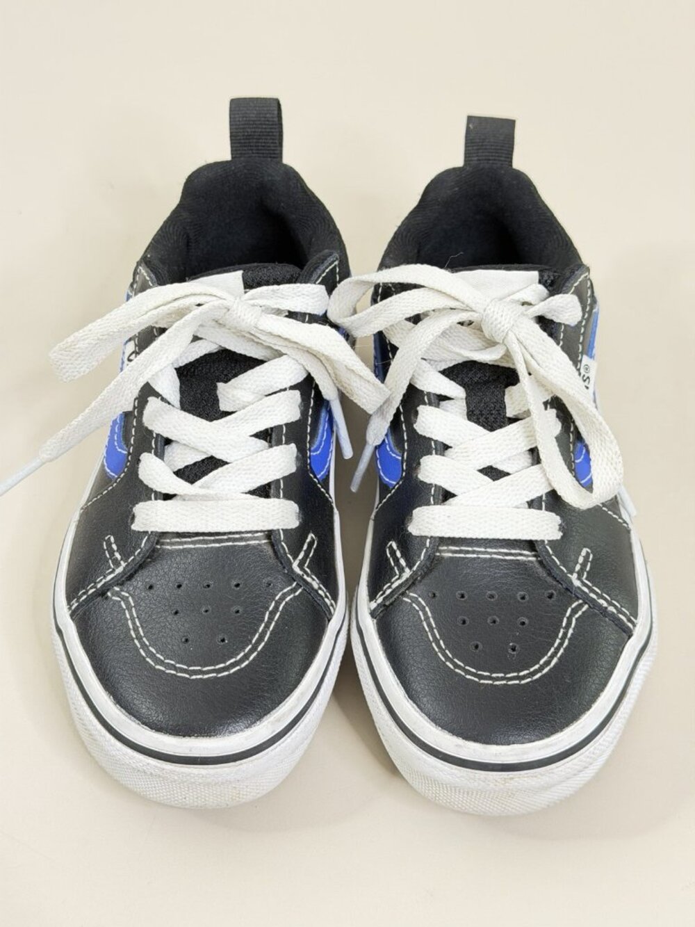 Vans Filmore Youth Sz 11 Blue Two-Toned Leather Lace Low Top Sneakers EUC